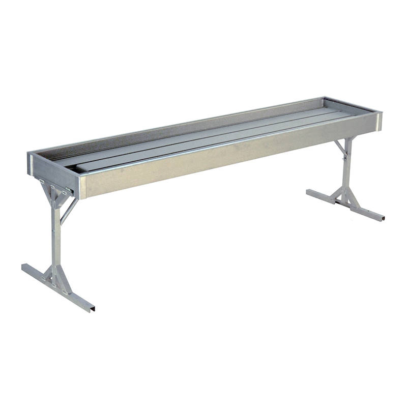 Raised aluminium bench, Size: 656 x 3040 mm