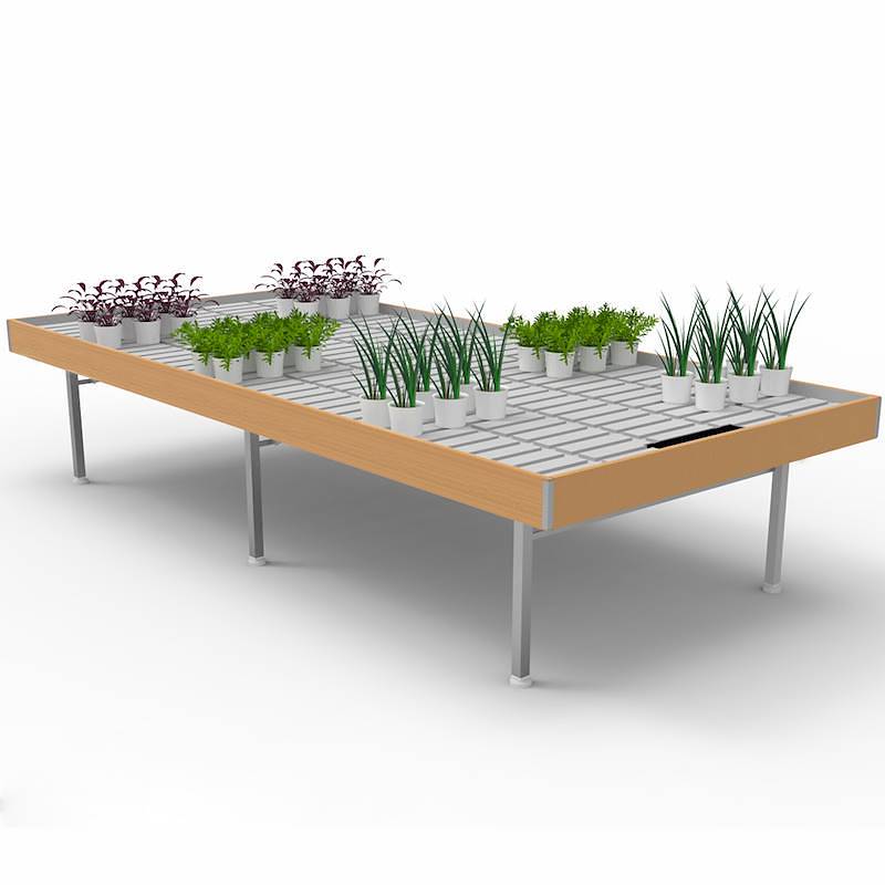 Bench, wood line AMOR, Size: 1660 mm x 3560 mm, Height: h 750 mm, Color: Natural Wood, Box: 3 units