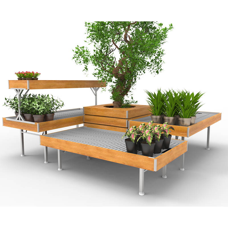 Ambience Set wood line AMOR, Exhibition Set: Set AMBIENCE, Color: Natural Wood, Box: 4 Sets