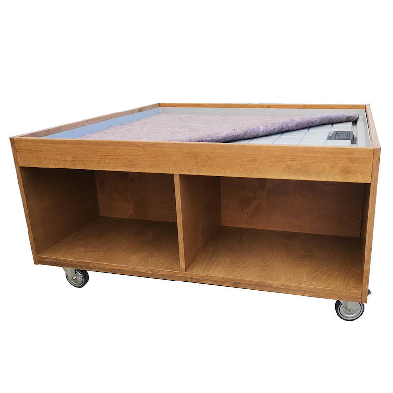 Wood podium with water tray