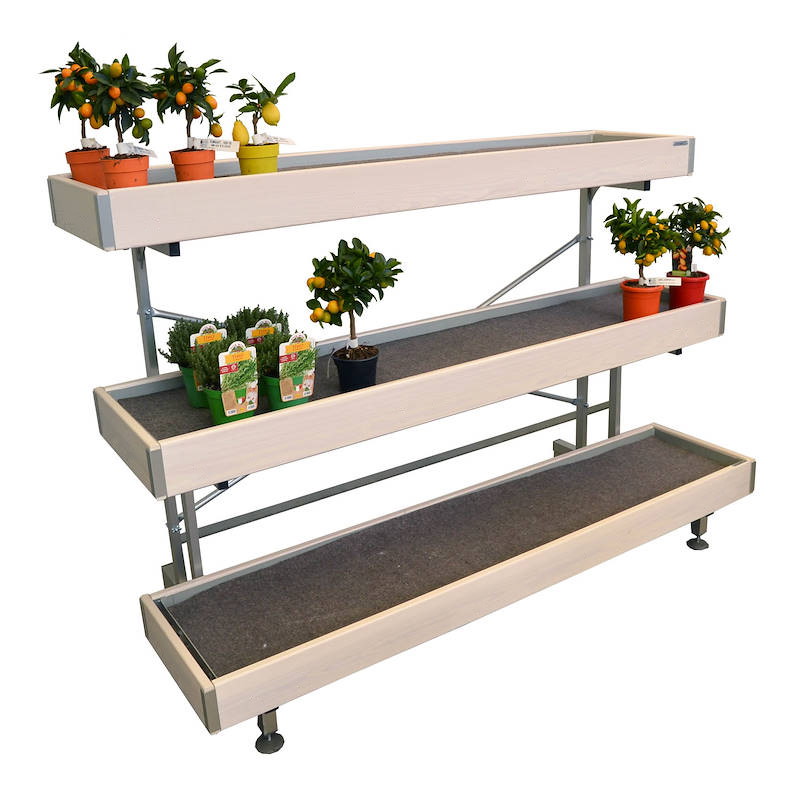 Wood wall bench line AMOR, Size: 850 x 2560 mm, Color: Whitened Wood