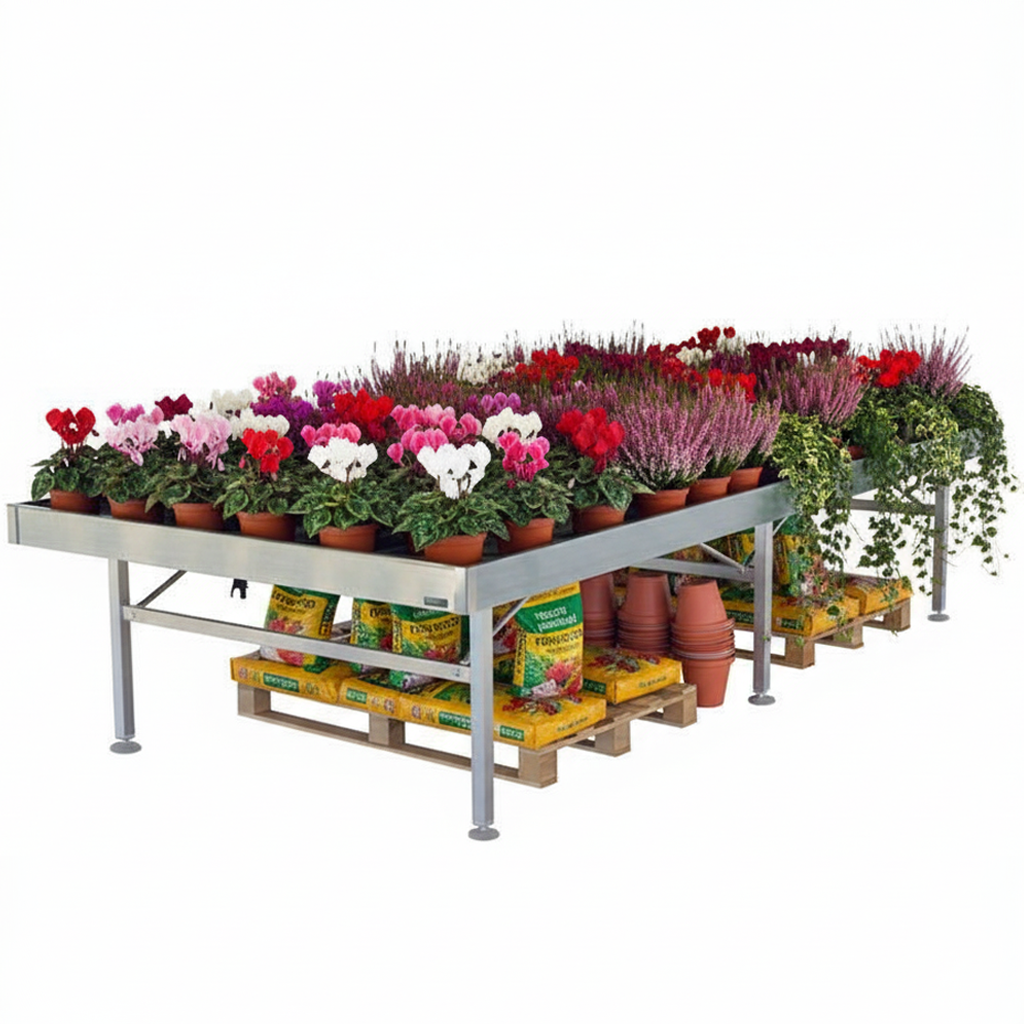 Стационарный собранный стол, Size: 1025 x 2055 mm, высота: h 750 mm, Box: 16 штук