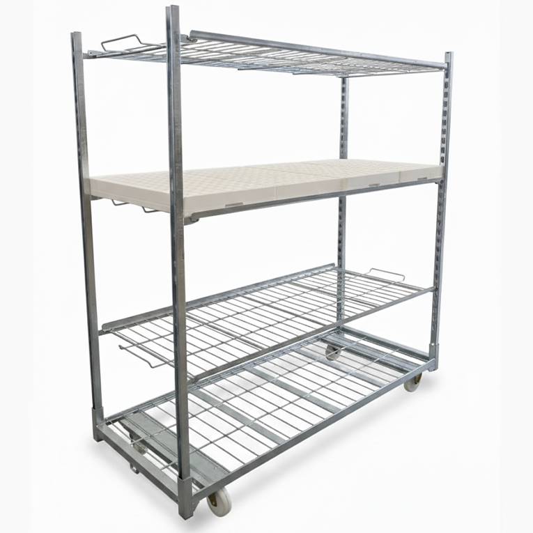 HortiPro Mesh Trolley, Size: 3 shelves, Box: 50 units