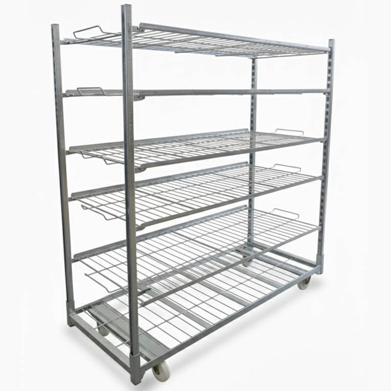HortiPro Mesh Trolley, Size: 5 shelves, Box: 50 units