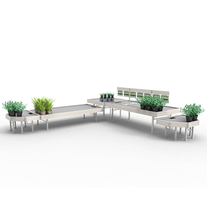 Corner Set wood line AMOR, Color: White wood, Box: 2 Sets