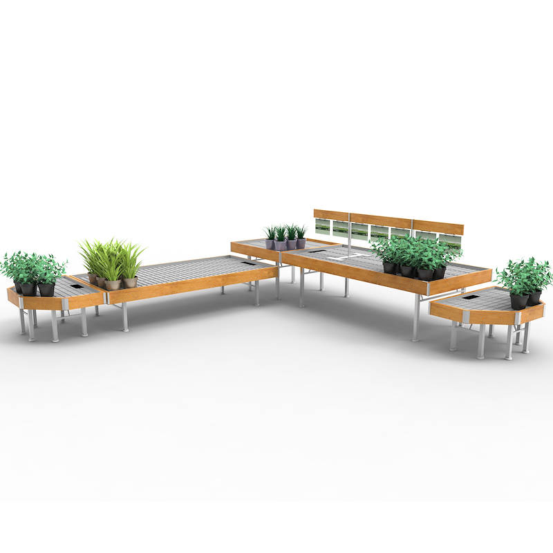 Corner Set wood line AMOR, Color: Natural Wood, Box: 1 Set