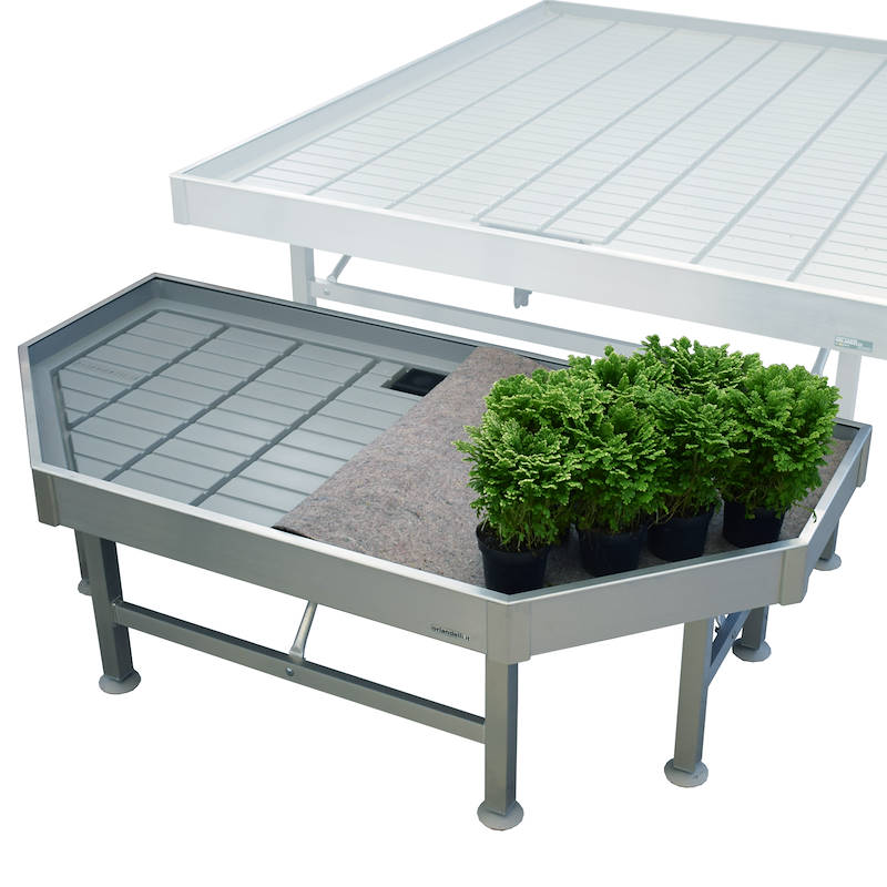 End Cap for aluminium bench, Size: End Cap for bench width 1225 mm, Height: h 550 mm
