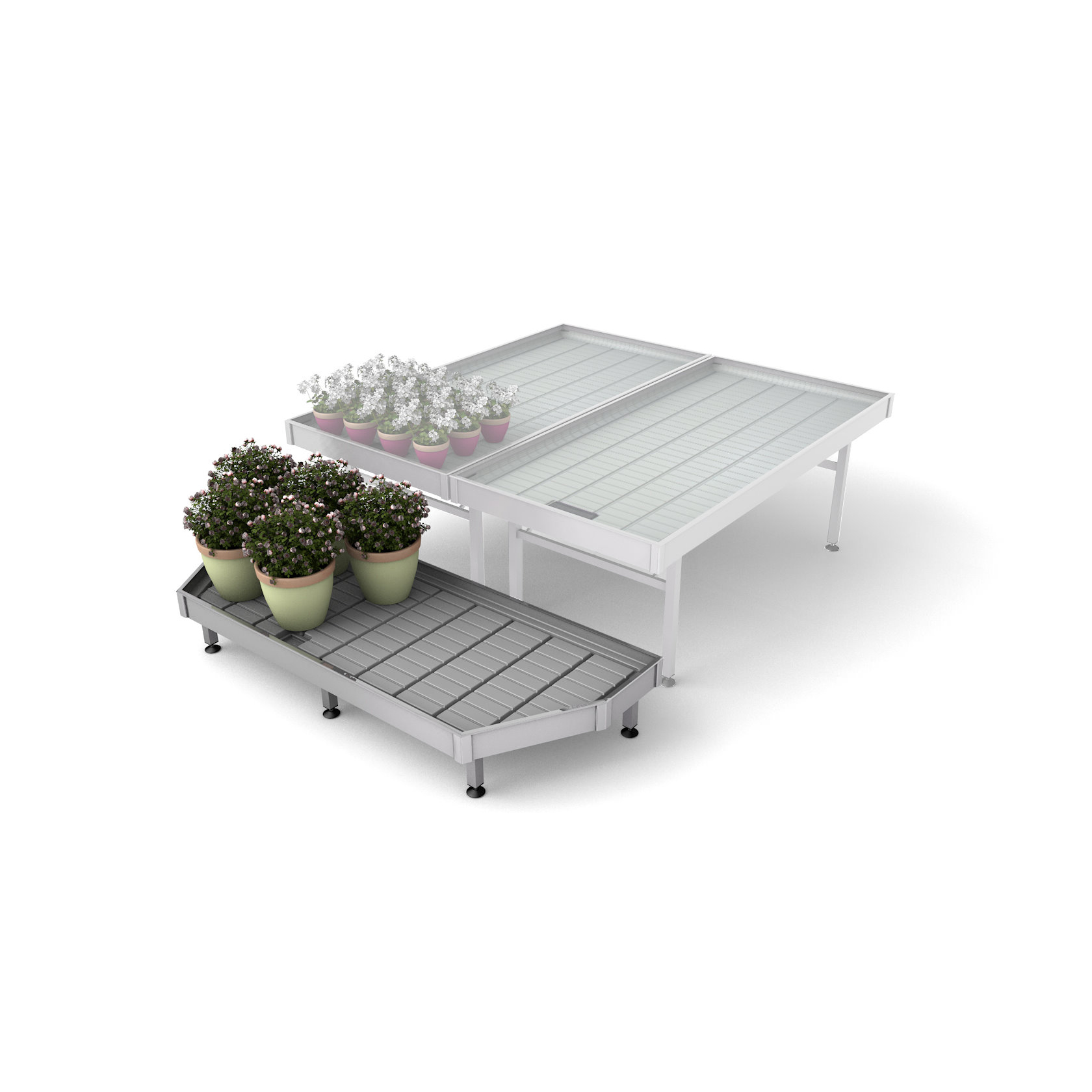 End Cap for aluminium bench, Size: End Cap for bench width 1625 mm, Height: h 350 mm