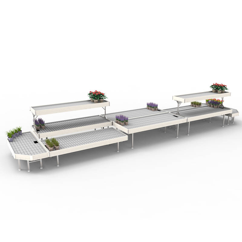 Flowered Gondola Set wood line AMOR, Exhibition Set: FLOWERED GONDOLA MAXI, Color: White wood, Box: 1 Set