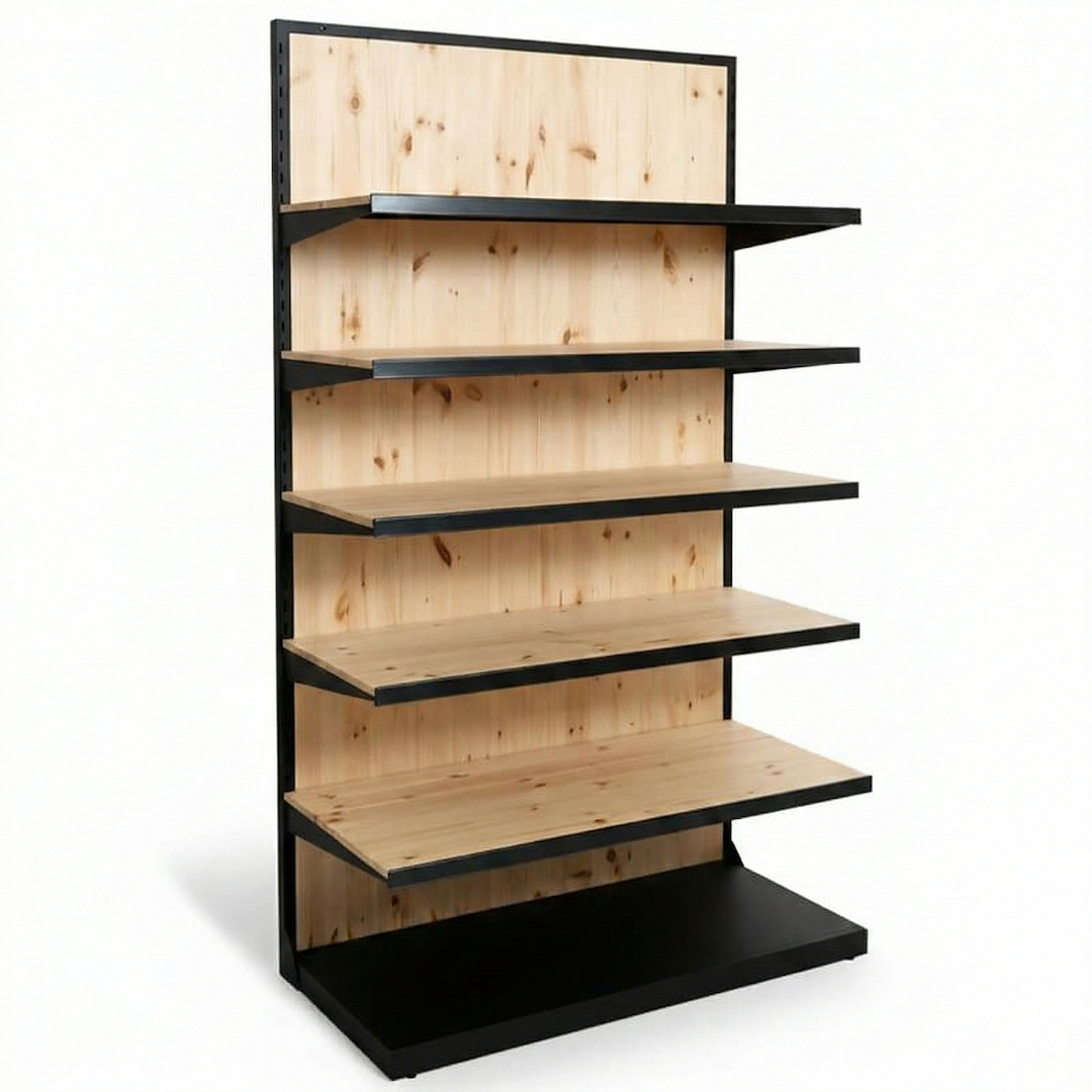 Wood shelving with mobile shelves, Size: 120 x 60 cm, Height: h 220 cm, Box: 12 modules