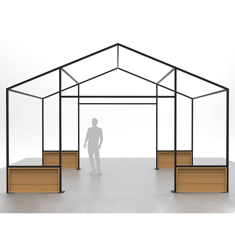THE GREENHOUSE Format- Garden Center Identity, Color: Natural Wood, Optional: Greenhouse only structure
