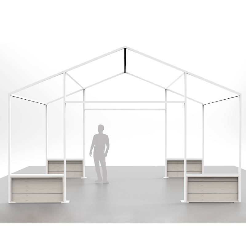 THE GREENHOUSE Format- Garden Center Identity, Color: Whitened Wood, Optional: Greenhouse only structure