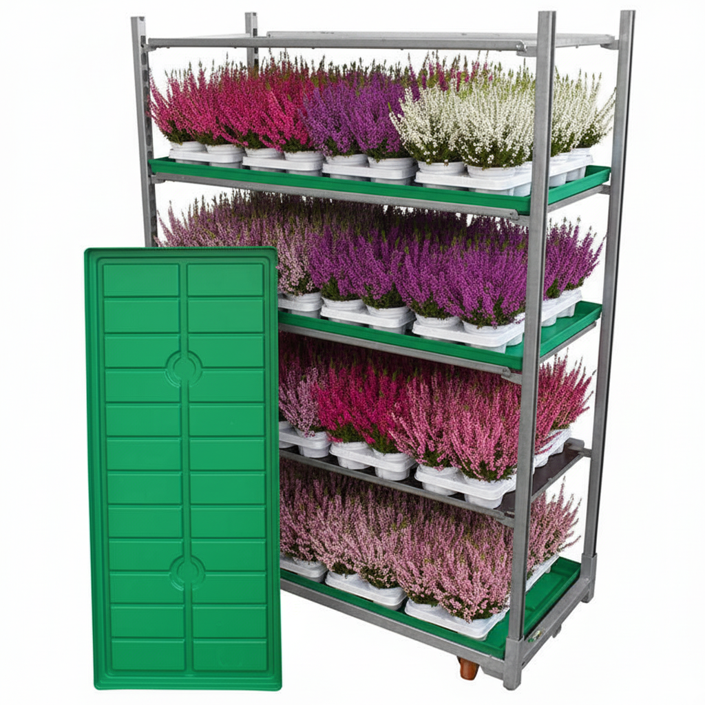 Датские поддоны из пластика, Color: green, Optional: Без водяного клапана, Box: 140 штук