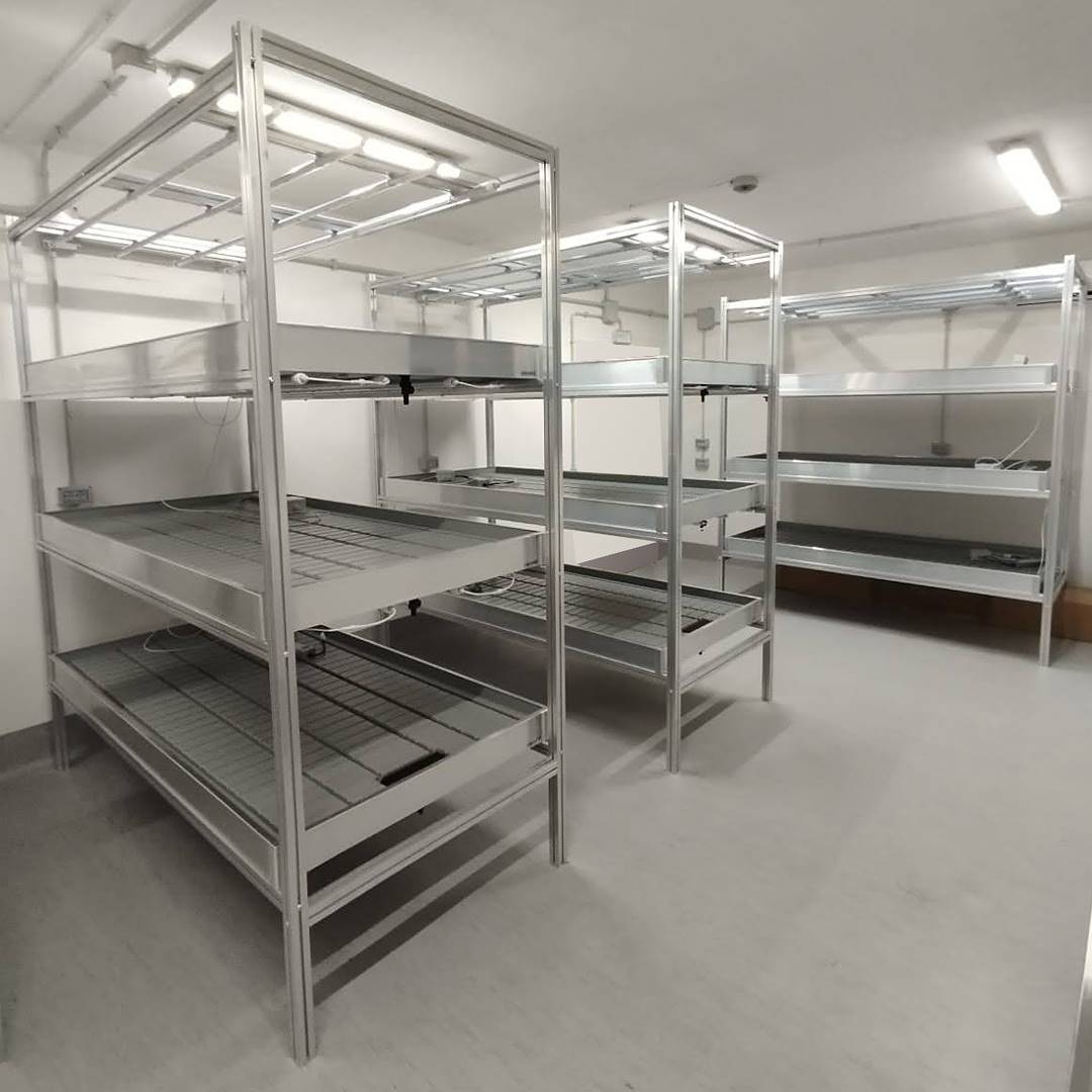 система вертикального земледелия, Светодиодный комплект: 6 лампы на полку, Size: 3 полки, Size: 1225 x 2530 mm