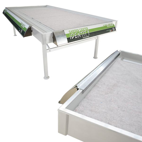 Advertising panel in aluminium for water table