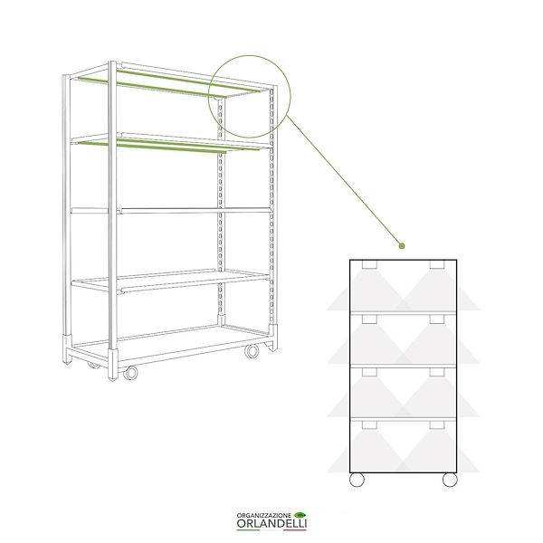 DC trolley with led lights kit for microgreens