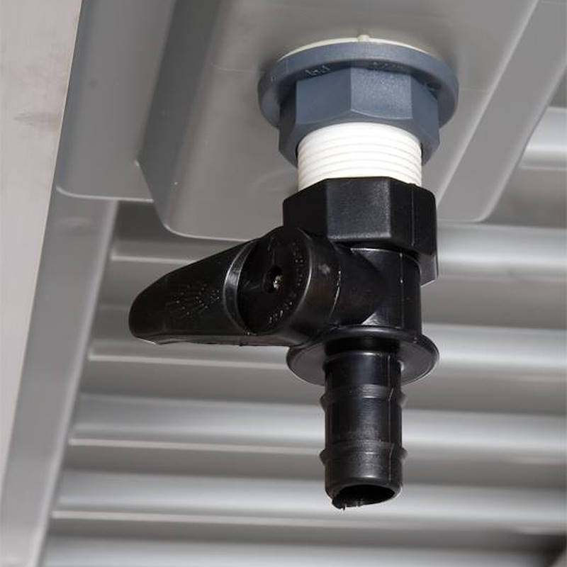 Собранный алюминиевый стол на колёсиках