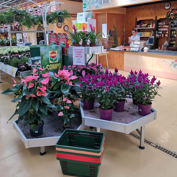 Выставочный набор из шестигранных столиков