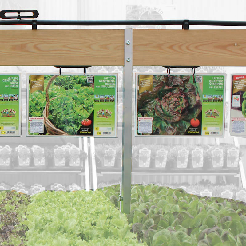 Wood cards holder with support adjustable in height