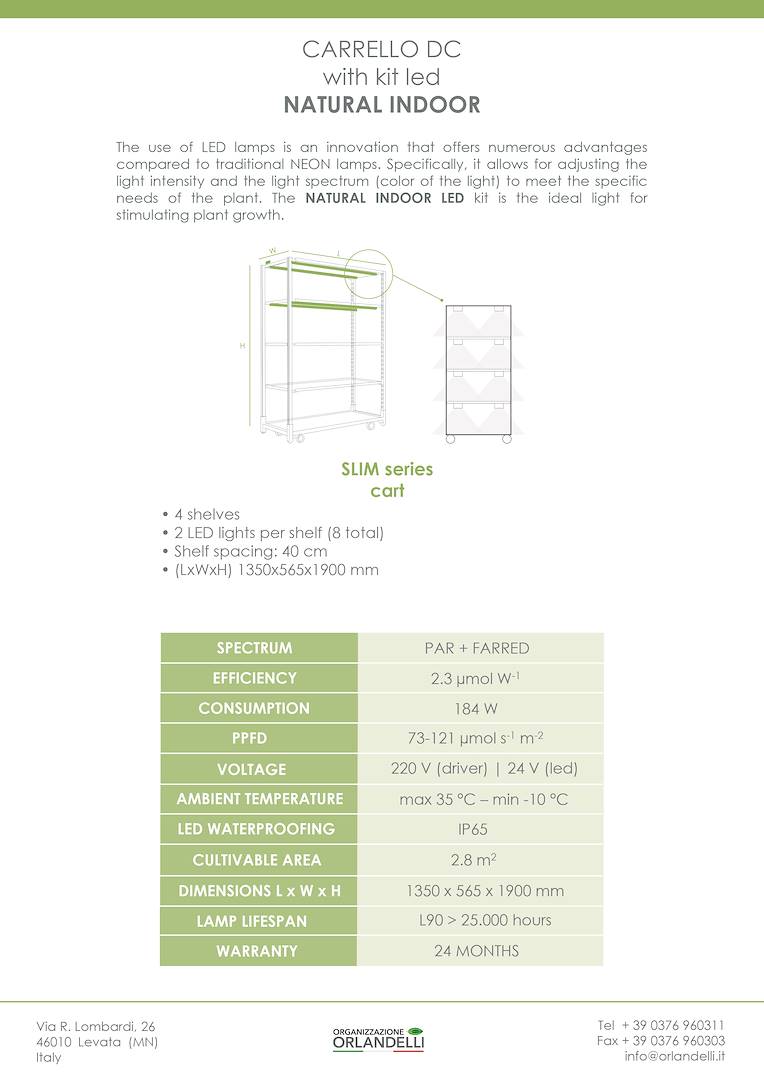 Тележка «Датский контейнер» с комплектом ламп Led для микрозелень
