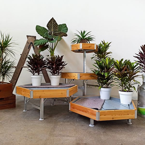 Шестигранный стол деревянная линия AMOR