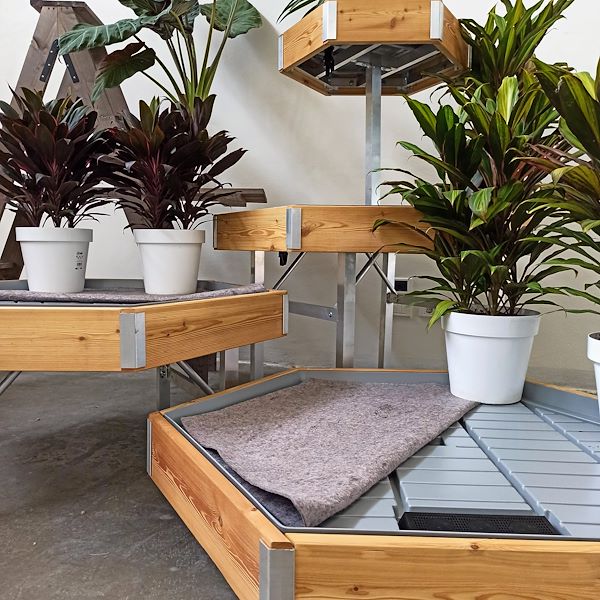 Шестигранный стол деревянная линия AMOR