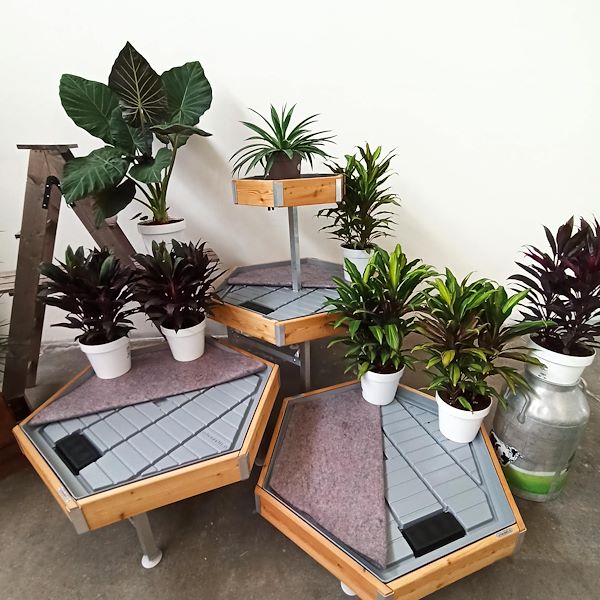 Шестигранный стол деревянная линия AMOR