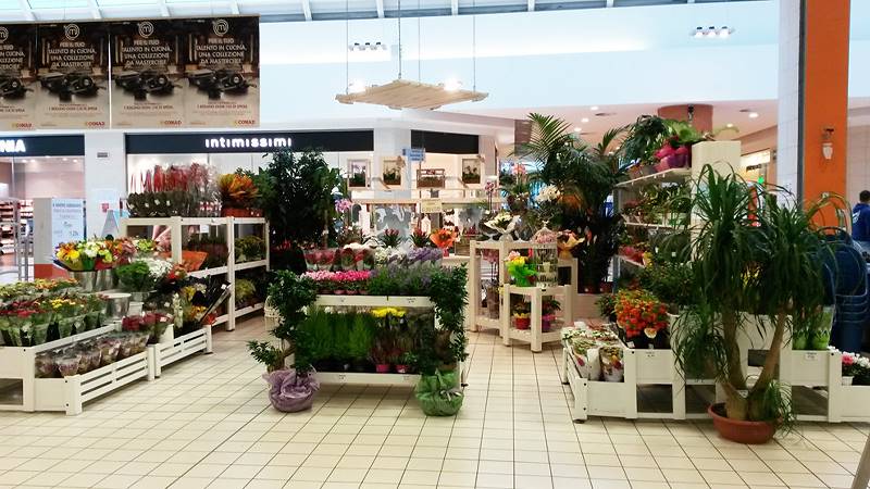 Floral point of sale in L'Aquila, Italy