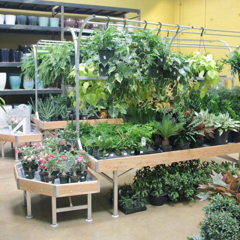 Basket holder for island bench 3 shelves