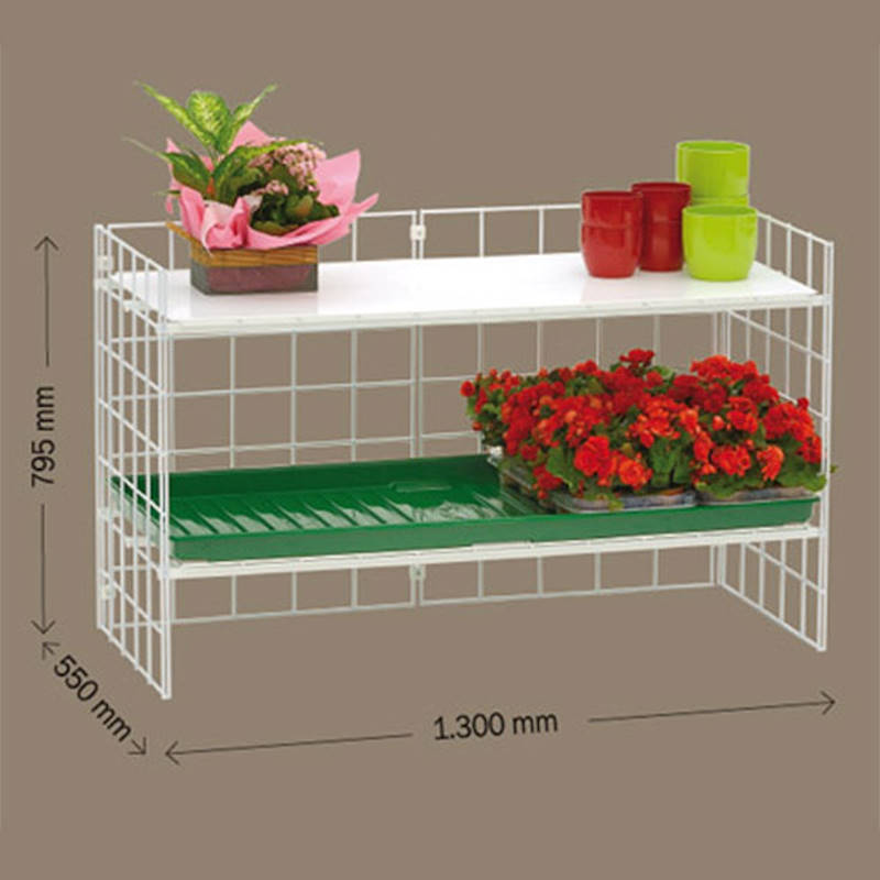Modular wire-mesh with 2 shelves