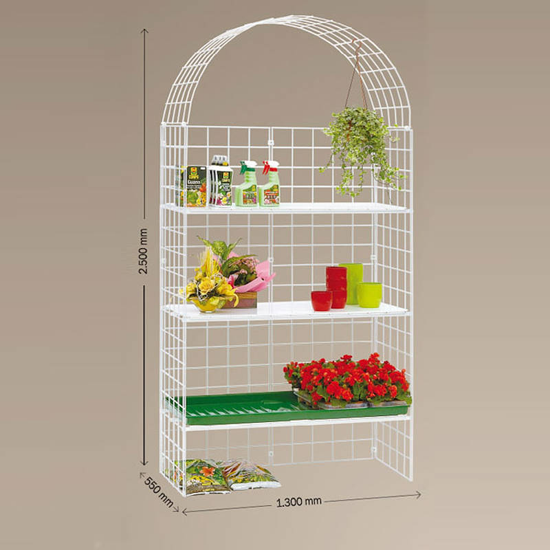 Modular wire-mesh with 3 shelves