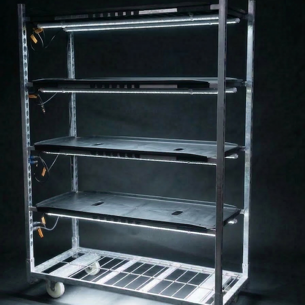 Сетчатая тележка 1350 со светодиодными лампами для проращивания TUBE WHITE PAR