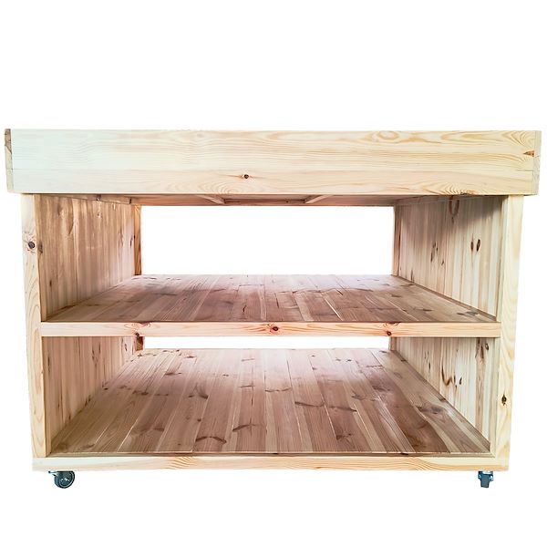 Wood podium with water tray