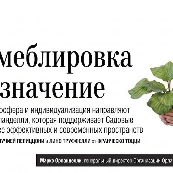 Когда обстановка имеет значение: новая статья на Greenup с участием Organizzazione Orlandelli