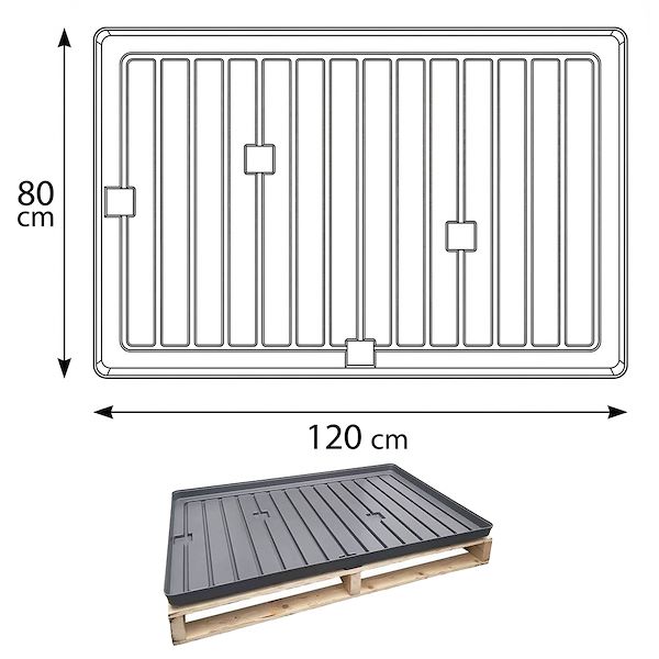 Euro pallets water tray